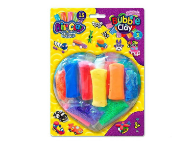 Креативна творчість із пластиліну "Air Clay+Bubble Clay" ARBB-03-02 блістер 15 брикетів Креативна творчість із пластиліну "Air Clay+Bubble Clay" ARBB-03-02 блістер 15 брикетів