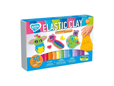 Набір для ліплення з повітряним пластиліном Elastic Clay 70141 30 стиків