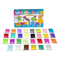 Набір для ліплення з повітряним пластиліном Elastic Clay 70141 30 стиків