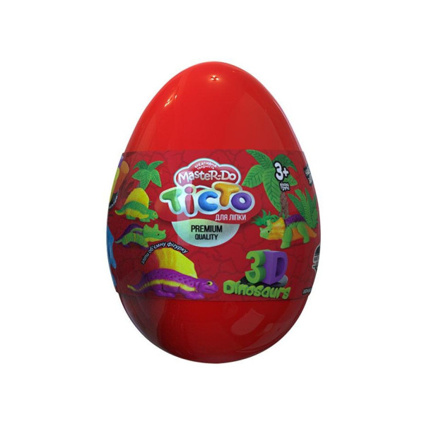 Набір креативної творчості "Тісто для ліплення Master Do" Dinosaurs EGGS ТМD-08-01U Червоний Набір креативної творчості "Тісто для ліплення Master Do" Dinosaurs EGGS ТМD-08-01U Червоний