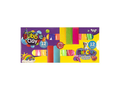 Комплект креативної творчості "Air Clay+Bubble Clay" ARBB-02-01U неоновий колір