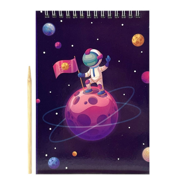 Скретчбук "Космос" 20-8807-WH-2 на спіралі 10 аркушів 14х20 см