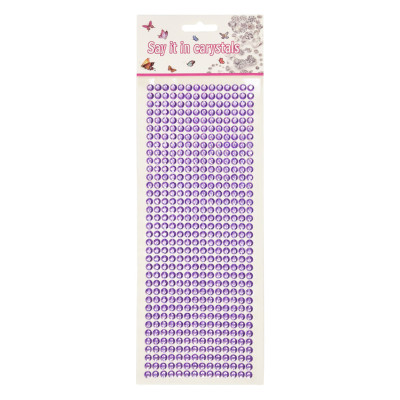 Наклейки декоративні XY-004(Violet) на планшеті 504 шт