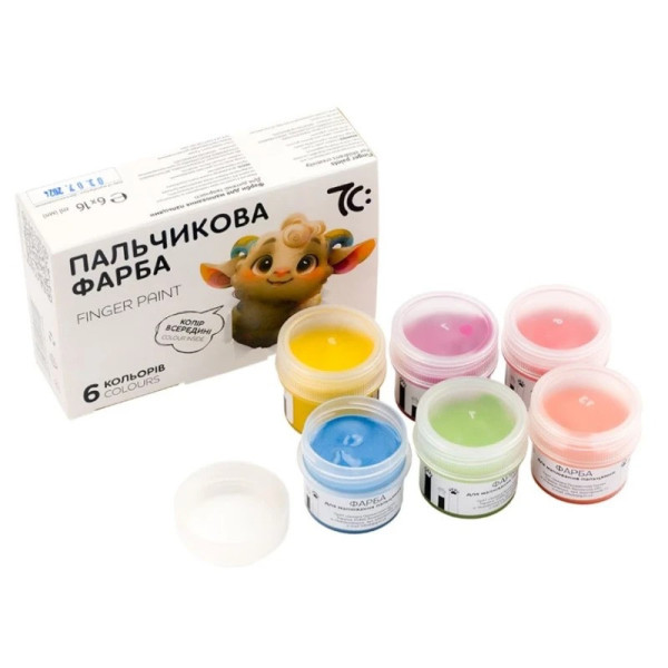 Дитячий набір пальчикових фарб 7C40601 6 кольорів Дитячий набір пальчикових фарб 7C40601 6 кольорів