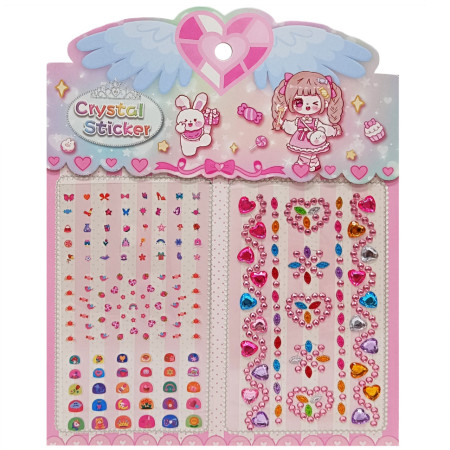 Наклейка камни XY-008-2(Pink) для авто ноутбуков телефонов