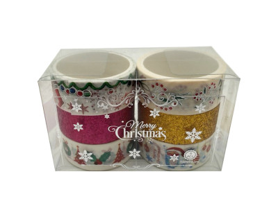Набір декоративний скотч "Merry Christmas" XM-JD2273-3 15 см x 2 м