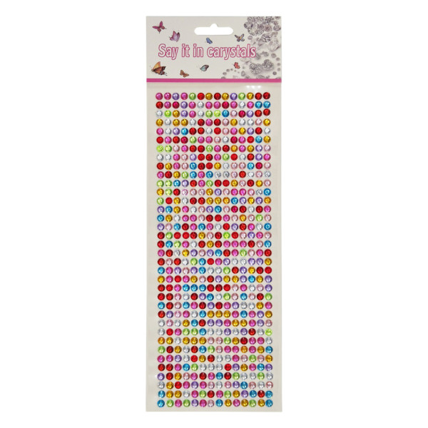Наклейки декоративні XY-004(Multi Color) на планшеті 504 шт