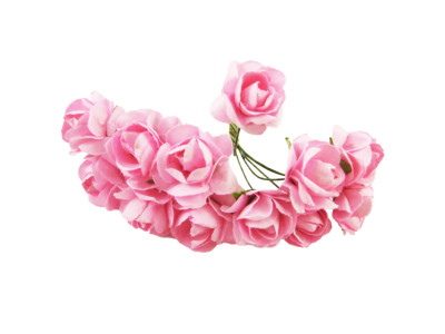 Декоративні троянди для творчості KV-734 пучок 12 штук Декоративні троянди для творчості KV-734 пучок 12 штук