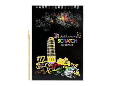 Скретчбук "Europe" 20-0915-WH-1 на спіралі 10 аркушів 14х20 см