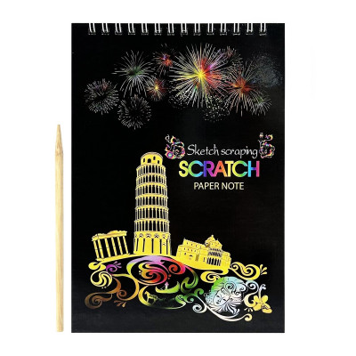 Скретчбук "Europe" 20-0915-WH-1 на спіралі 10 аркушів 14х20 см