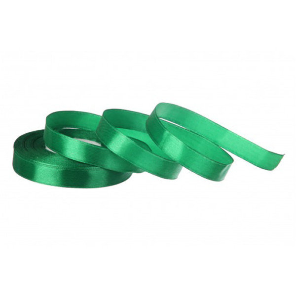 Атласна стрічка для рукоділля АБ-119 0.6 см x 23 м Смарагдовий