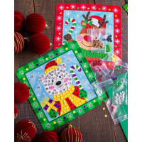Дитячий набір для творчості "Новорічні листівки з паєтками" 10100694 Дитячий набір для творчості "Новорічні листівки з паєтками" 10100694