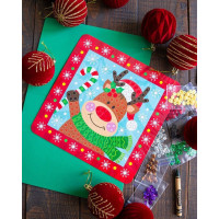 Дитячий набір для творчості "Новорічні листівки з паєтками" 10100694 Дитячий набір для творчості "Новорічні листівки з паєтками" 10100694