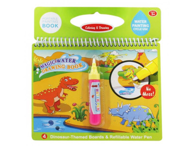 Книжка для малювання водою LT39 на пружині картинки 4шт маркер Вид 4