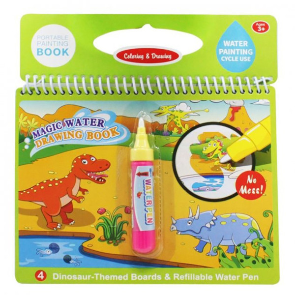 Книжка для малювання водою LT39 на пружині картинки 4шт маркер Вид 4