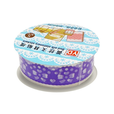 Декоративний скотч з орнаментом "Серце" №63(Violet) 18 см х 1 м