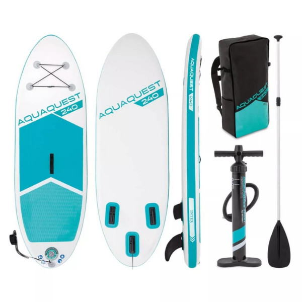 SUP-борд Aqua Quest 240 68241 240 х 76 х 13 см дошка весло ручний насос сумка SUP-борд Aqua Quest 240 68241 240 х 76 х 13 см дошка весло ручний насос сумка