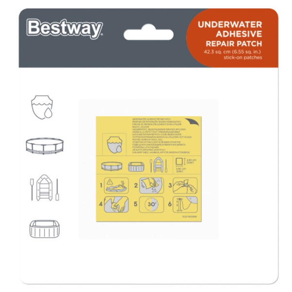 Ремкомплект для надувних виробів 62091 в наборі клей + плівка