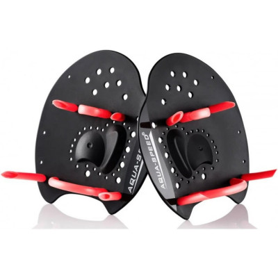 Лопатки для плавання SKILL PADDLE 1789 Aqua Speed ​​147-07S чорний червоний