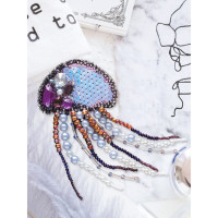 Набір для вишивання бісером прикраси "Медуза" AD-071 на натуральному полотні