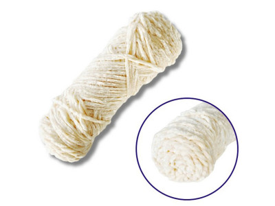 Пряжа плюшева синель PP103 100 грам 100% поліестер бежевий