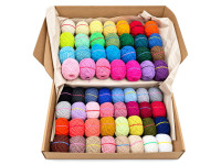 Великий набір для вязання іграшок Candy-yarn CY22_15573_10657 60 кольорів по 12 грам