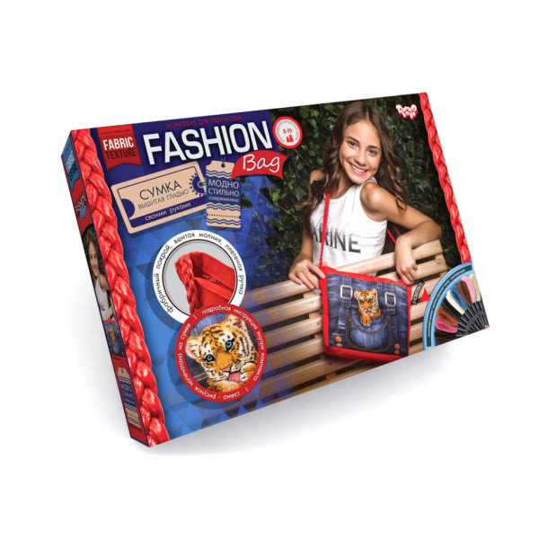 Комплект для творчості "Fashion Bag" FBG-01-03-04-05 вишивка муліне Тигр Комплект для творчості "Fashion Bag" FBG-01-03-04-05 вишивка муліне Тигр