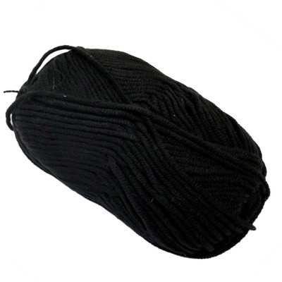 Пряжа фасована петляста NB116 80% бавовни 20% молочна клітковина чорний
