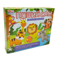 Дитячий набір для творчості Поший сам "Тварини джунглів" 89447 Дитячий набір для творчості Поший сам "Тварини джунглів" 89447