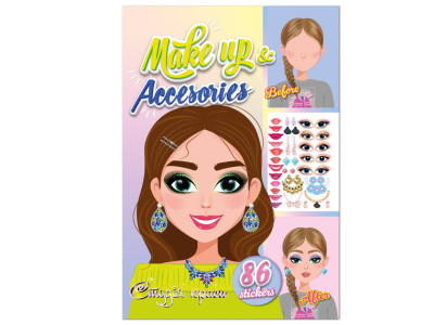 Дитяча книжка з наліпками студія краси "Make up accesories" РМ-76-01