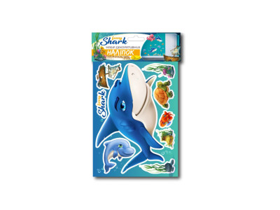 Набір декоративних наліпок А3 "Fanny shark" НДН-02-1