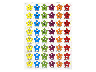 Оцінююча наклейка Зірочки KT23082501 1 лист 48 наклейок Оцінююча наклейка Зірочки KT23082501 1 лист 48 наклейок