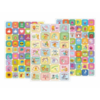 Набір наліпок "Оцінки" 10106102 зелені 4 аркуші 158 стікерів