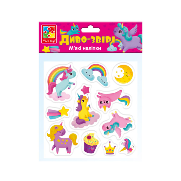 Набір мяких наклейок "Чудо-Звірі" Vladi Toys VT4210-07 (укр) Набір мяких наклейок "Чудо-Звірі" Vladi Toys VT4210-07 (укр)