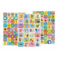 Набір наліпок "Оцінки" 10106101 бірюзові 4 аркуші 158 стікерів