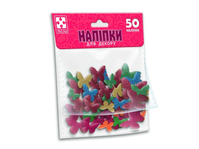 Дитячий набір м'яких наліпок "Метелики" VT4206-56 50 наліпок