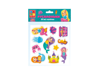 Набір мяких наклейок "Русалочки" Vladi Toys VT4210-09 (укр)