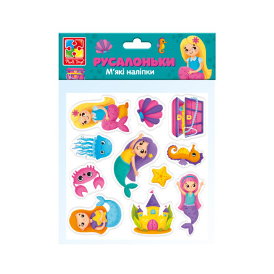 Набір мяких наклейок "Русалочки" Vladi Toys VT4210-09 (укр)