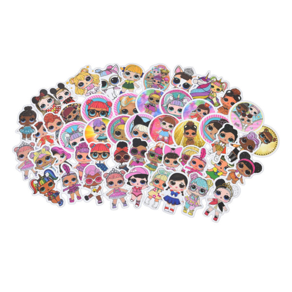 Дитячий набір наліпок "Ляльки L.O.L" YG0435-3 в упаковці 50 шт