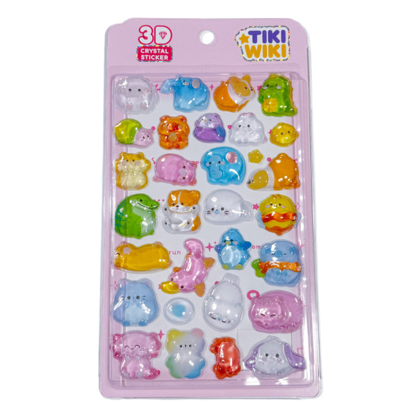 Набір 3D-наліпок "Тікі милі тварини" Tiki Wiki 51369 серії Crystal Набір 3D-наліпок "Тікі милі тварини" Tiki Wiki 51369 серії Crystal