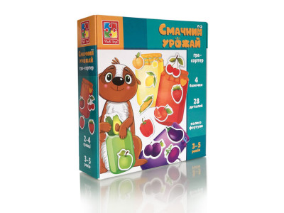 Настільна гра-сортер "Смачний урожай" Vladi Toys VT1804-41 навчальна