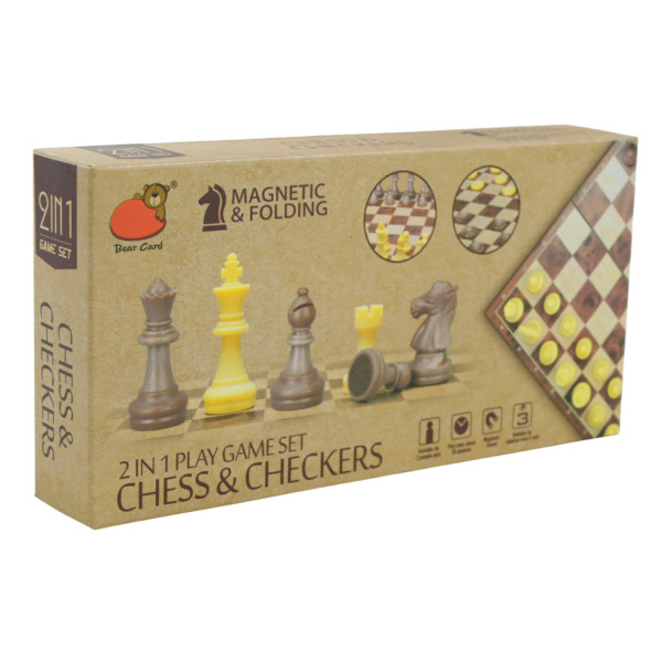 Настільна гра "Шахи та шашки" 2058 магнітні поле 185х18х15 см