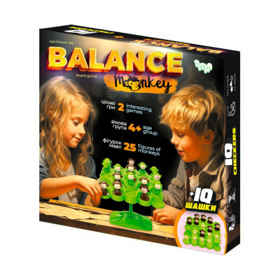 Розвиваюча настільна гра "Balance Monkey" BalM-01 25 фігурок мавп