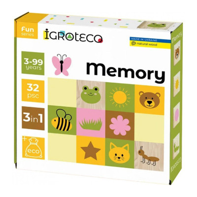 Дитяча настільна гра "Меморі 3 в 1" 900644 32 елементи