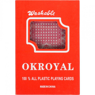 Карти гральні пластикові "OKROYAL" 95306 54 карти Червоний