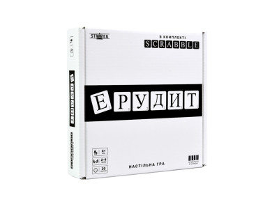 Настільна гра "Ерудит чорно-білий" 30640 ігрове поле набір букв
