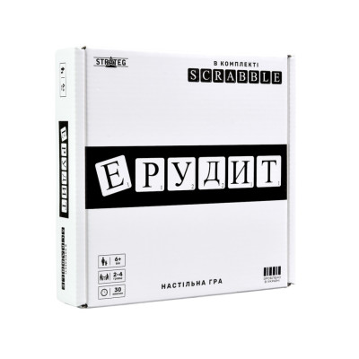 Настільна гра "Ерудит чорно-білий" 30640 ігрове поле набір букв