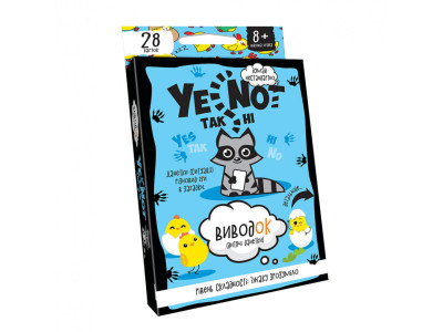 Настільна карткова гра "YENOT ДаНетки"YEN-01-01U укр. мовою Синій