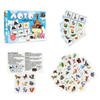 Дитяче лото "Тварини" 30579 54 фішки 9 планшеток