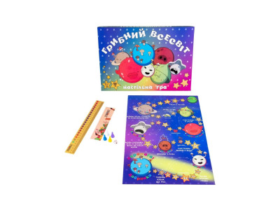 Настільна маршрутна гра "Грибний всесвіт" Strateg 30337 ігрове поле 4 фішки